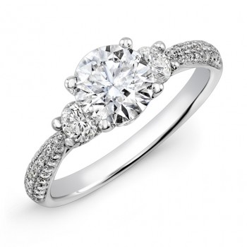 18k White Gold Diamond Engagement Ring